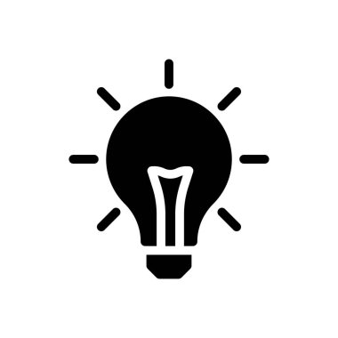 ampul vektör kabartması düz simge