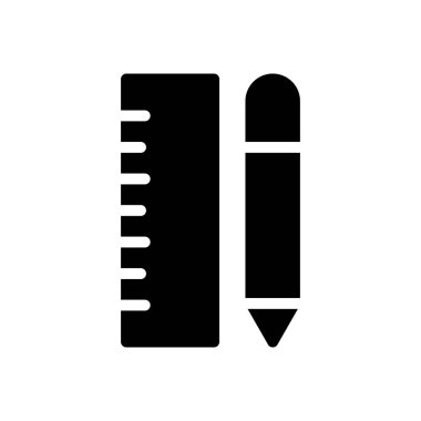 Vektör glyph düz simgesini ölç