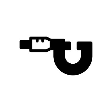 Vektör glyph düz simgesini ölç