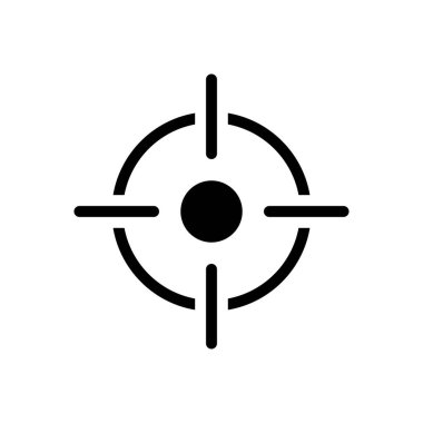 Odaklanma vektörü düz simgesi