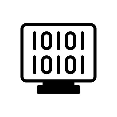 Kodlama vektörü simgesi düz simgesi