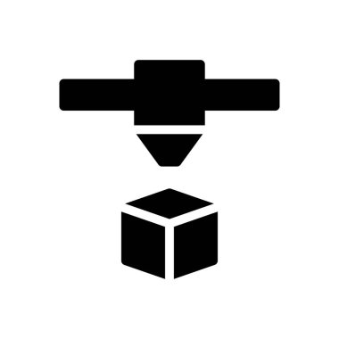 parsel vektör glyph düz simgesi