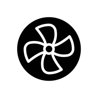 Vantilatör vektör glifleri düz simge