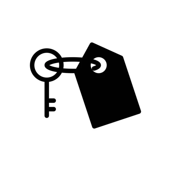 Key Chain Vector Glyph Flat Icon — Stock Vector