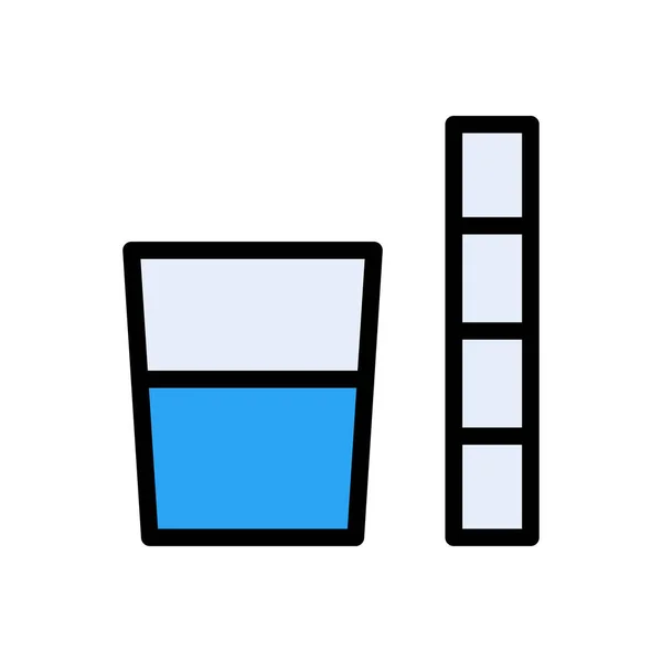饮料矢量扁平的颜色图标 — 图库矢量图片