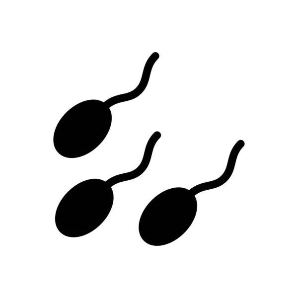 Icona Colori Del Glifo Vettoriale Dello Sperma — Vettoriale Stock