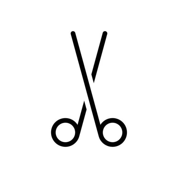 Schnittvektor Glyphen Farb Symbol — Stockvektor