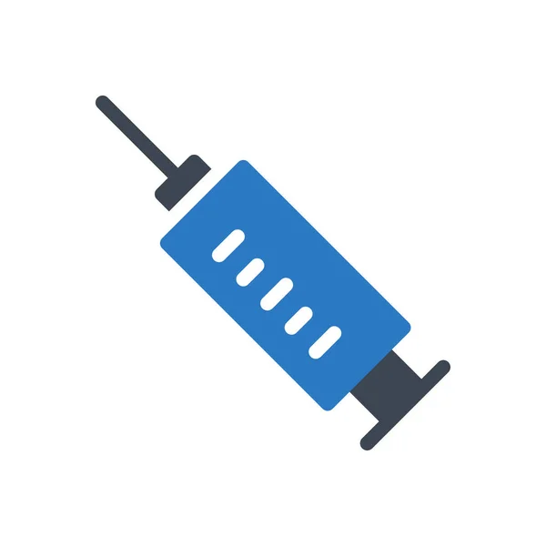 注射器ベクトルグリフカラーアイコン — ストックベクタ