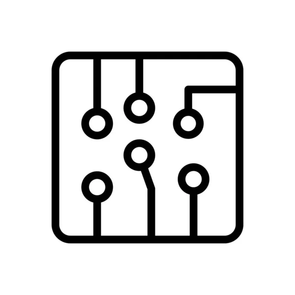 Chip Vektor Symbol Für Dünne Linien — Stockvektor