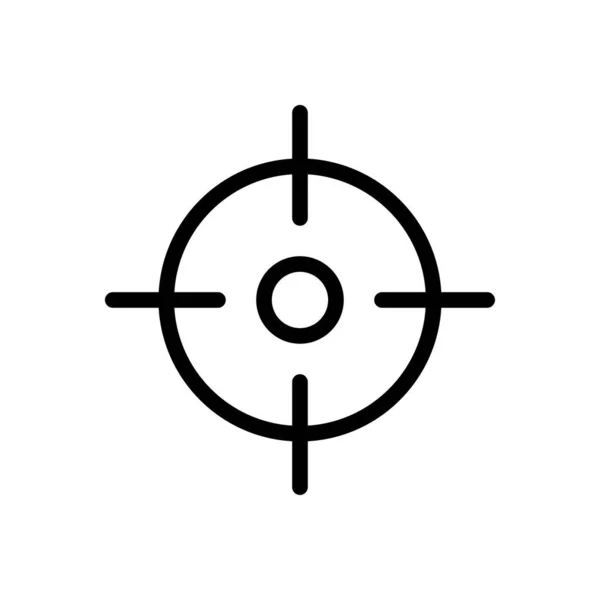 Icône Ligne Mince Vecteur Mise Point — Image vectorielle