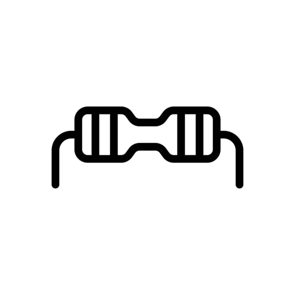 Widerstandsvektor Thin Line Symbol — Stockvektor