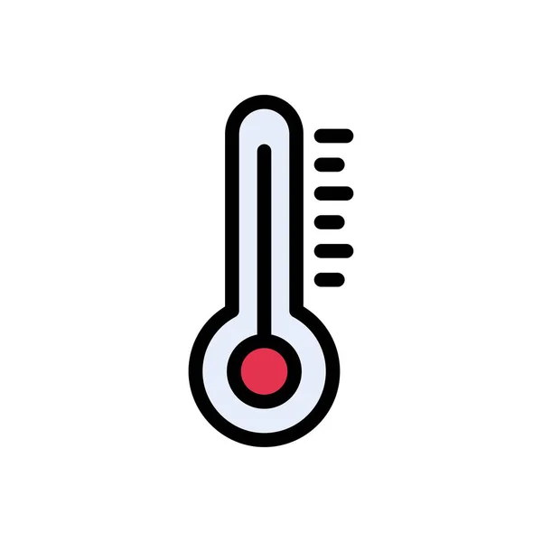 Иконка Вектора Термометра Плоского Цвета — стоковый вектор