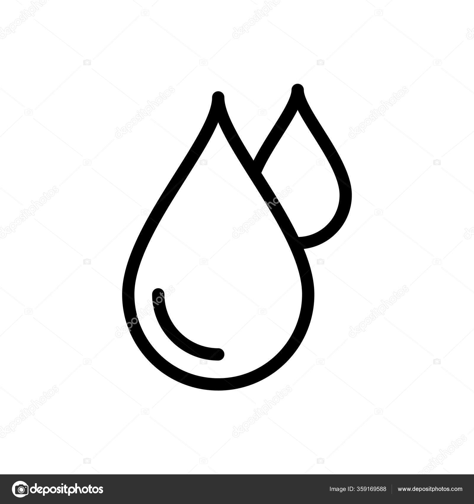 Drop Vector Thin Line Icon — Stock Vector © iconscart #359169588