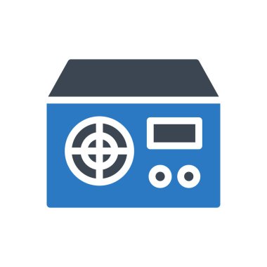 güç arz vektörü renk simgesi