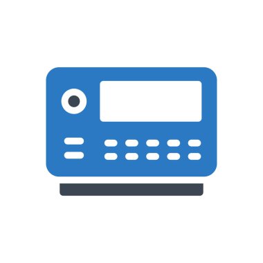 makine vektör renk simgesi