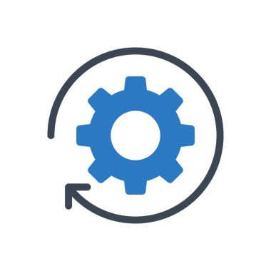 Cogwheel vektör renk simgesi