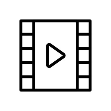 film vektörü ince çizgi simgesi