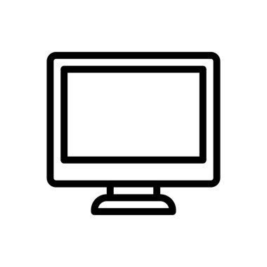 LCD vektör ince çizgi simgesi