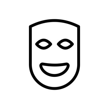 maske vektör ince çizgi simgesi