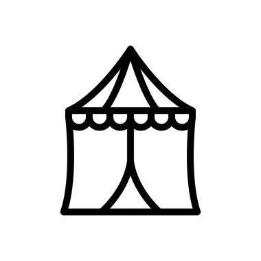 çadır vektör ince çizgi simgesi