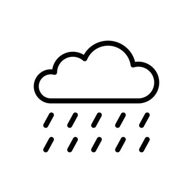 bulut vektörü ince çizgi simgesi