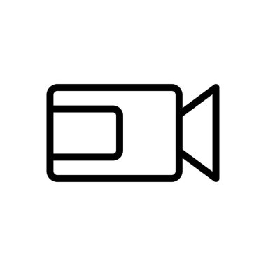 kayıt vektörü ince çizgi simgesi