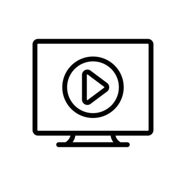 vektör ince çizgi simgesini çal