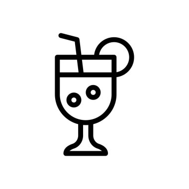 içecek vektörü ince çizgi simgesi