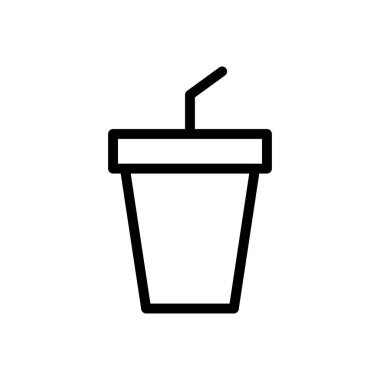 içecek vektör ince çizgi simgesi