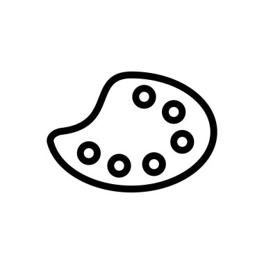 palet vektörü ince çizgi simgesi