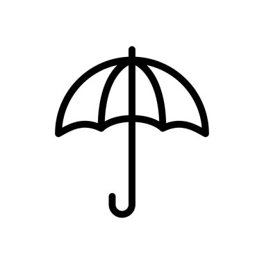 yağmur vektörü ince çizgi simgesi