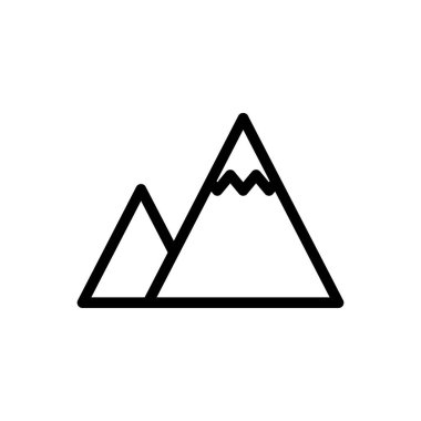 tepeler vektör ince çizgi simgesi