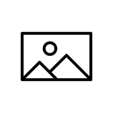 fotoğraf vektörü ince çizgi simgesi