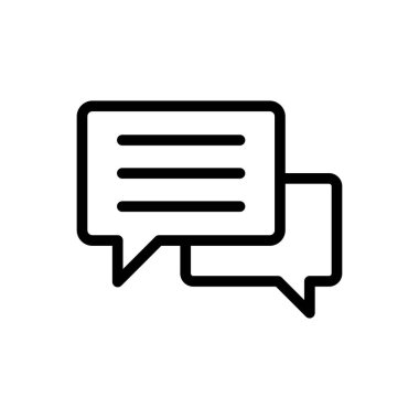 sohbet vektörü ince çizgi simgesi