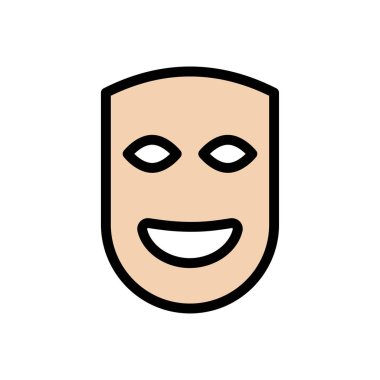 maske vektör düz renk simgesi