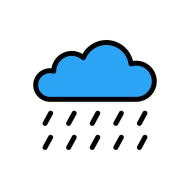 bulut vektörü düz renk simgesi