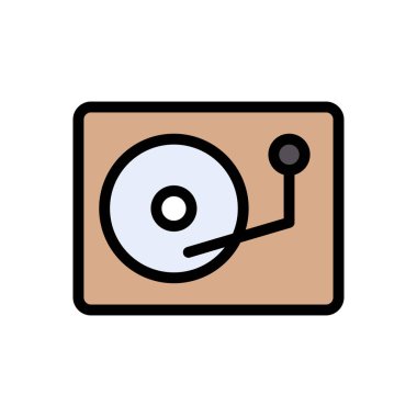 disk vektörü düz renk simgesi