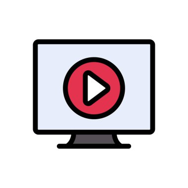 vektör düz renk simgesini çal