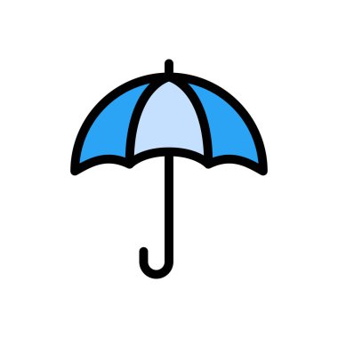 yağmur vektörü düz renk simgesi