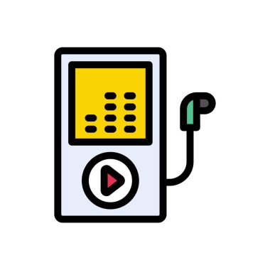 oyuncu vektörü düz renk simgesi