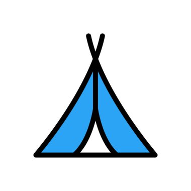 açık hava vektör düz renk simgesi