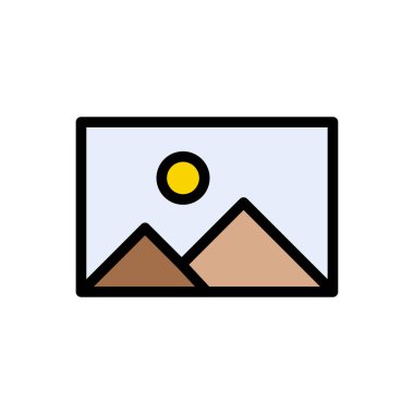 fotoğraf vektörü düz renk simgesi