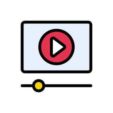 oyuncu vektörü düz renk simgesi