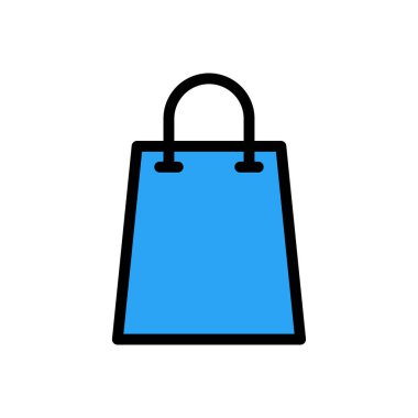 alışveriş vektörü düz renk simgesi