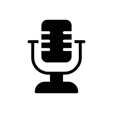 mikrofon vektörü düz simge