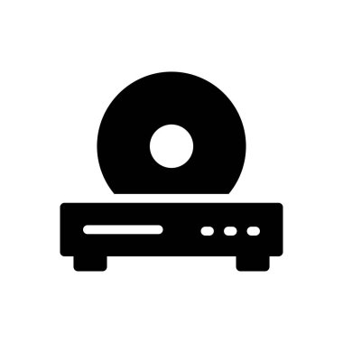 DVD vektör düz simgesi