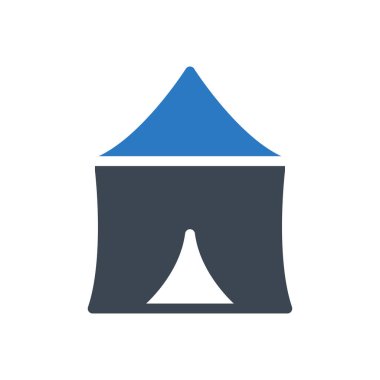 çadır vektör renk simgesi