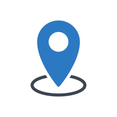 konum vektör renk simgesi