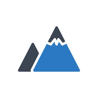 tepeler vektör renk simgesi