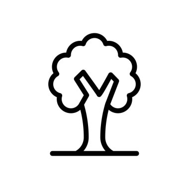 park vektörü ince çizgi simgesi